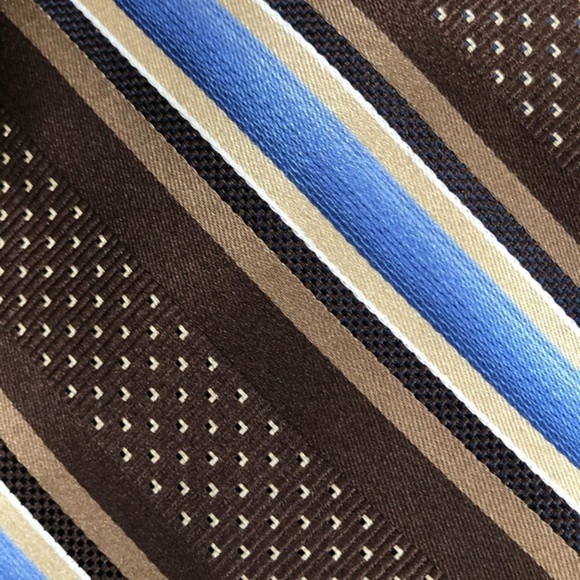 Robert Talbott Best of Class Striped Brown Tie - Picture 7 of 7